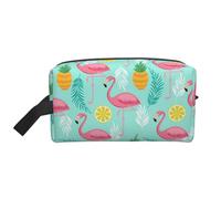 JBYJBX Flamingo Print Travel Storage Bag Capacity Zippered For Toiletries Cosmetics Daily Essentials, White, One Size, White, One Size