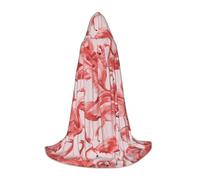 JBYJBX Flamingo Print Unisex Hooded Cloak Halloween Cosplay Costume Christmas Carnival Party Wear Cape