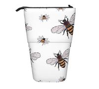 JBYJBX Funny Bees Print Pencil Case Multipurpose Telescopic Pencil Case Organizer, Stationery Storage Bag