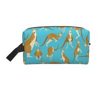 JBYJBX Funny Cartoon Kangaroo Zoo Print Travel Storage Bag Capacity Zippered For Toiletries Cosmetics Daily Essentials, White, One Size, White, One Size