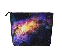 JBYJBX Galaxy In The Universe Print Makeup Bag Waterproof Travel Cosmetic Tote Zippered Pouch For Women Toiletry Bag, Black, One Size