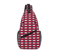 JBYJBX Georgia State Flag Print Unisex Cross Chest Bag Diagonal Sling Backpack Capacity For Travel Hiking Daily Use