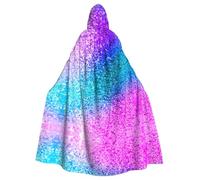JBYJBX Glitter Sequin Spot Print Halloween Hooded Cloak Carnival Parties Hooded Cape For Cosplay Vampire Costume