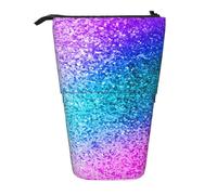 JBYJBX Glitter Sequin Spot Print Pencil Case Multipurpose Telescopic Pencil Case Organizer, Stationery Storage Bag