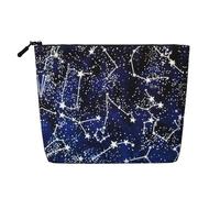 JBYJBX Glow In The Dark Print Makeup Bag Waterproof Travel Cosmetic Tote Zippered Pouch For Women Toiletry Bag, Black, One Size