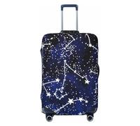 JBYJBX Glow In The Dark Print Suitcase Cover Luggage Protector Washable Elastic Fashionable Travel Gear Cover, Black, Medium