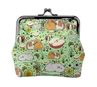 Jbyjbx Guinea Pig Print Compact Coin Purse Cute Small Zipper Wallet With Kiss Lock For Daily Use And Gifts