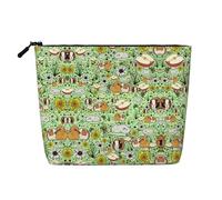 JBYJBX Guinea Pig Print Makeup Bag Waterproof Travel Cosmetic Tote Zippered Pouch For Women Toiletry Bag, Black, One Size, Black, One Size