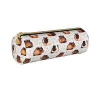 JBYJBX Guinea Pigs Print Leather Pencil Case Pouch - Slim & Cute Pencil Cases For Adults, Men And Women