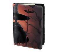 JBYJBX Halloween Flamingo Witch Hat Print Passport 5.5in Travel Document Lightweight Wallet Men Women Business Leisure Trips