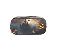 Jbyjbx Halloween Flying Bats 3 Print Clear Pencil Case Lightweight Pouch Travel Office Transparent Stationery Organizer