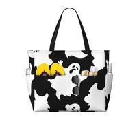 JBYJBX Halloween Goth Print Beach Tote Large Capacity Travel Bag Waterproof Sandproof And Lightweight