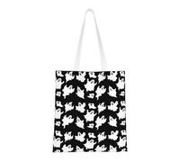 JBYJBX Halloween Goth Print Large Capacity Bag Reusable Bags Lightweight Work Gym Travel Beach Daily Commutes