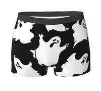 JBYJBX Halloween Goth Print Men'S Boxer Briefs Soft Comfortable Underwear Trunks, Stretch Mens Boxer Shorts, Black, Large
