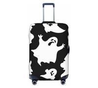 JBYJBX Halloween Goth Print Suitcase Cover Luggage Protector Washable Elastic Fashionable Travel Gear Cover, Black, XL