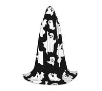 JBYJBX Halloween Goth Print Unisex Hooded Cloak Halloween Cosplay Costume Christmas Carnival Party Wear Cape