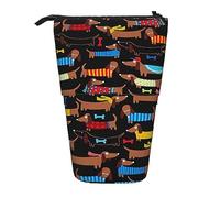 JBYJBX I Love My Dog Dachshunds Print Pencil Case Multipurpose Telescopic Pencil Case Organizer, Stationery Storage Bag