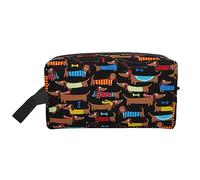 JBYJBX I Love My Dog Dachshunds Print Travel Storage Bag Capacity Zippered For Toiletries Cosmetics Daily Essentials, White, One Size, White, One Size