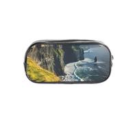 Jbyjbx Ireland Outdoors County Clare The Cliffs Print Clear Pencil Case Lightweight Pouch Travel Office Transparent Stationery Organizer