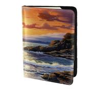 JBYJBX Ireland Sunset Seascape Print Passport 5.5in Travel Document Lightweight Wallet Men Women Business Leisure Trips