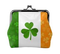 Jbyjbx Irish Flag Print Compact Coin Purse Cute Small Zipper Wallet With Kiss Lock For Daily Use And Gifts