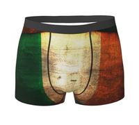 JBYJBX Irish Flag Print Men'S Boxer Briefs Soft Comfortable Underwear Trunks, Stretch Mens Boxer Shorts, Black, Medium