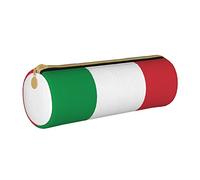 JBYJBX Italy Flag Print Leather Pencil Case Pouch - Slim & Cute Pencil Cases For Adults, Men And Women