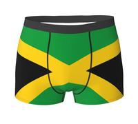 JBYJBX Jamaica Flag Print Men'S Boxer Briefs Soft Comfortable Underwear Trunks, Stretch Mens Boxer Shorts