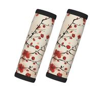 JBYJBX Japanese Spring Plum Floral Print Style And Functionality Wraps Grip Luggage Handle Wraps Non Slip Grip Easy Comfort