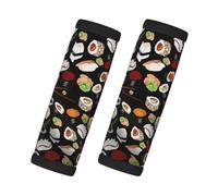 JBYJBX Japanese Sushi Black Print Style And Functionality Wraps Grip Luggage Handle Wraps Non Slip Grip Easy Comfort