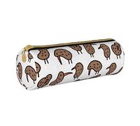 JBYJBX Kiwi Birds Cute Print Leather Pencil Case Pouch - Slim & Cute Pencil Cases For Adults, Men And Women