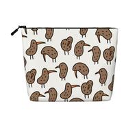 JBYJBX Kiwi Birds Cute Print Makeup Bag Waterproof Travel Cosmetic Tote Zippered Pouch For Women Toiletry Bag, Black, One Size, Black, One Size