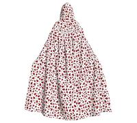 JBYJBX Ladybug Print Halloween Cosplay Medieval Festivals For Unisex Full Length Cloak With Hat Hooded