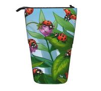JBYJBX Ladybug Print Pencil Case Multipurpose Telescopic Pencil Case Organizer, Stationery Storage Bag