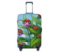 JBYJBX Ladybug Print Suitcase Cover Luggage Protector Washable Elastic Fashionable Travel Gear Cover, Black, Small
