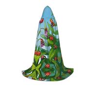 JBYJBX Ladybug Print Unisex Hooded Cloak Halloween Cosplay Costume Christmas Carnival Party Wear Cape