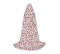 JBYJBX Ladybug Print Unisex Hooded Cloak Halloween Cosplay Costume Christmas Carnival Party Wear Cape
