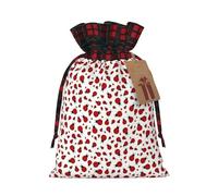 JBYJBX Ladybug Printing Christmas Drawstring Gift Bag For Xmas Wrapping Festive Packaging Party Favors