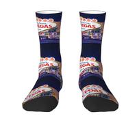 JBYJBX Las Vegas Night City Print Classic Adult Socks Friendship Socks Men Women'S Funny Socks Teens Boys Girls, White, One size