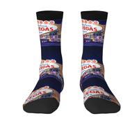 JBYJBX Las Vegas Night City Print Classic Adult Socks Friendship Socks Men Women'S Funny Socks Teens Boys Girls