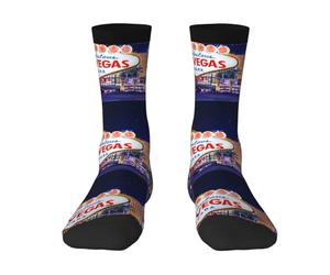 JBYJBX Las Vegas Night City Print Classic Adult Socks Friendship Socks Men Women'S Funny Socks Teens Boys Girls