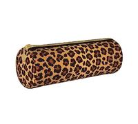 JBYJBX Leopard Pattern Print Leather Pencil Case Pouch - Slim & Cute Pencil Cases For Adults, Men And Women
