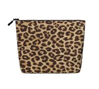 JBYJBX Leopard Pattern Print Makeup Bag Waterproof Travel Cosmetic Tote Zippered Pouch For Women Toiletry Bag, Black, One Size, Black, One Size
