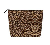 JBYJBX Leopard Patterned Wallpaper Print Makeup Bags Waterproof Travel Cosmetic Tote Zippered Pouch For Women Toiletry Bag, Black, One Size, Black, One Size