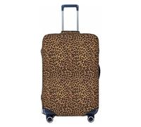 JBYJBX Leopard Patterned Wallpaper Print Suitcase Cover Luggage Protector Washable Elastic Fashionable Travel Gear Cover, Black, Large