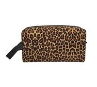 JBYJBX Leopard Patterned Wallpaper Print Travel Storage Bag Capacity Zippered For Toiletries Cosmetics Daily Essentials, White, One Size, White, One Size