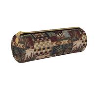 JBYJBX Lodge Bear Deer Print Leather Pencil Case Pouch - Slim & Cute Pencil Cases For Adults, Men And Women