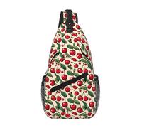 JBYJBX Lovely Sweet Red Cherry 2 Print Unisex Cross Chest Bag Diagonal Sling Backpack Capacity For Travel Hiking Daily Use