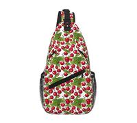 JBYJBX Lovely Sweet Red Cherry 3 Print Unisex Cross Chest Bag Diagonal Sling Backpack Capacity For Travel Hiking Daily Use