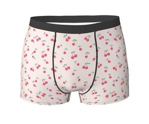 JBYJBX Lovely Sweet Red Cherry Print Men'S Boxer Briefs Soft Comfortable Underwear Trunks, Stretch Mens Boxer Shorts